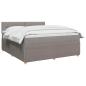 Preview: Boxspringbett mit Matratze Taupe 180 x 200 cm Stoff