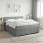 Preview: Boxspringbett mit Matratze Hellgrau 200 x 200 cm Stoff