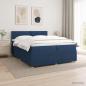 Preview: ARDEBO.de - Boxspringbett mit Matratze mit Kopfteil Blau 200 x 200 cm Stoff