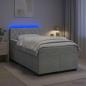 Preview: ARDEBO.de - Boxspringbett mit Matratze Hellgrau 120 x 190 cm Samt