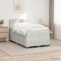 Preview: Boxspringbett mit Matratze Hellgrau 120 x 190 cm Samt