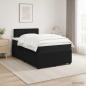 Preview: ARDEBO.de - Boxspringbett mit Matratze Schwarz 120 x 190 cm Samt
