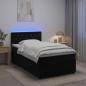 Preview: Boxspringbett mit Matratze Schwarz 120 x 190 cm Samt