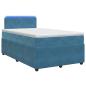 Preview: Boxspringbett mit Matratze mit Kopfteil Blau 120 x 190 cm Samt