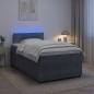Preview: Boxspringbett mit Matratze Dunkelgrau 120 x 190 cm Samt