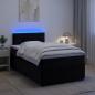 Preview: ARDEBO.de - Boxspringbett mit Matratze Schwarz 120 x 190 cm Samt