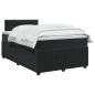 Preview: Boxspringbett mit Matratze Schwarz 120 x 190 cm Samt