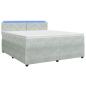 Preview: Boxspringbett mit Matratze Hellgrau 140 x 200 cm Samt