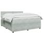 Preview: Boxspringbett mit Matratze Hellgrau 140 x 200 cm Samt