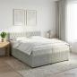 Preview: Boxspringbett mit Matratze Hellgrau 200 x 200 cm Samt
