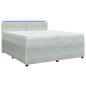 Preview: Boxspringbett mit Matratze Hellgrau 200 x 200 cm Samt