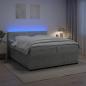 Preview: Boxspringbett mit Matratze Hellgrau 200 x 200 cm Samt