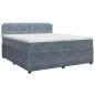 Preview: Boxspringbett mit Matratze Dunkelgrau 200 x 200 cm Samt