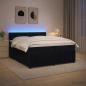 Preview: ARDEBO.de - Boxspringbett mit Matratze Schwarz 200 x 200 cm Samt