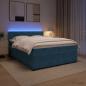Preview: Boxspringbett mit Matratze mit Kopfteil Blau 200 x 200 cm Samt