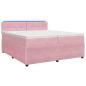 Preview: Boxspringbett mit Matratze mit Kopfteil Rosa 200 x 200 cm Samt