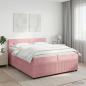 Preview: Boxspringbett mit Matratze mit Kopfteil Rosa 200 x 200 cm Samt