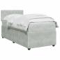 Preview: Boxspringbett mit Matratze und LED Hellgrau 90 x 190 cm Samt