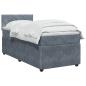 Preview: Boxspringbett mit Matratze und LED Dunkelgrau 90 x 190 cm Samt