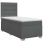 Preview: Boxspringbett mit Matratze Dunkelgrau 80 x 200 cm Stoff