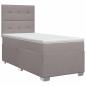 Preview: Boxspringbett mit Matratze mit Kopfteil Taupe 80 x 200 cm Stoff