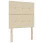 Preview: Boxspringbett mit Matratze mit Kopfteil Creme 90 x 200 cm Stoff