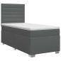 Preview: Boxspringbett mit Matratze Dunkelgrau 100 x 200 cm Stoff