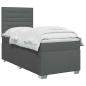 Preview: Boxspringbett mit Matratze Dunkelgrau 100 x 200 cm Stoff