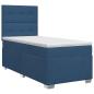 Preview: Boxspringbett mit Matratze mit Kopfteil Blau 100 x 200 cm Stoff