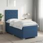 Preview: ARDEBO.de - Boxspringbett mit Matratze Blau 100 x 200 cm Stoff
