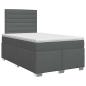 Preview: Boxspringbett mit Matratze Dunkelgrau 120 x 190 cm Stoff
