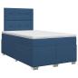 Preview: Boxspringbett mit Matratze mit Kopfteil Blau 120 x 190 cm Stoff