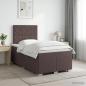Preview: ARDEBO.de - Boxspringbett mit Matratze Dunkelbraun 120 x 190 cm Stoff
