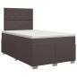 Preview: Boxspringbett mit Matratze Dunkelbraun 120 x 190 cm Stoff