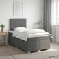 Preview: ARDEBO.de - Boxspringbett mit Matratze Dunkelgrau 120 x 200 cm Stoff