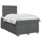 Preview: Boxspringbett mit Matratze Dunkelgrau 120 x 200 cm Stoff