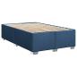 Preview: Boxspringbett mit Matratze mit Kopfteil Blau 120 x 200 cm Stoff