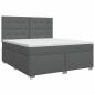 Preview: Boxspringbett mit Matratze Dunkelgrau 140 x 200 cm Stoff