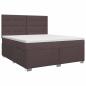 Preview: Boxspringbett mit Matratze Dunkelbraun 140 x 200 cm Stoff