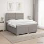 Preview: ARDEBO.de - Boxspringbett mit Matratze Taupe 140 x 200 cm Stoff