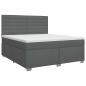 Preview: Boxspringbett mit Matratze Dunkelgrau 160 x 200 cm Stoff