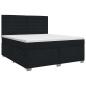 Preview: Boxspringbett mit Matratze Schwarz 180 x 200 cm Stoff