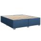 Preview: Boxspringbett mit Matratze mit Kopfteil Blau 180 x 200 cm Stoff