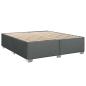 Preview: Boxspringbett mit Matratze Dunkelgrau 200 x 200 cm Stoff