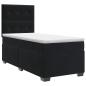 Preview: Boxspringbett mit Matratze Schwarz 90 x 190 cm Samt