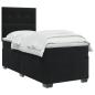 Preview: Boxspringbett mit Matratze Schwarz 90 x 190 cm Samt