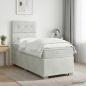 Preview: ARDEBO.de - Boxspringbett mit Matratze Hellgrau 90 x 200 cm Samt