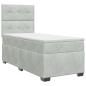 Preview: Boxspringbett mit Matratze Hellgrau 90 x 200 cm Samt