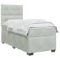 Preview: Boxspringbett mit Matratze Hellgrau 90 x 200 cm Samt