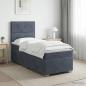 Preview: ARDEBO.de - Boxspringbett mit Matratze Dunkelgrau 90 x 200 cm Samt